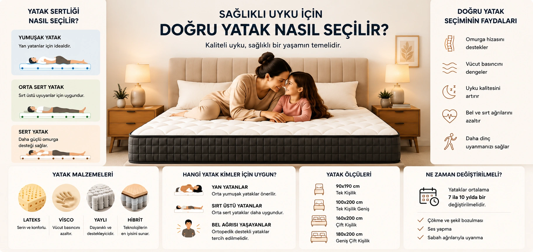 Sağlıklı Uyku için Doğru Yatak Nasıl Seçilir?