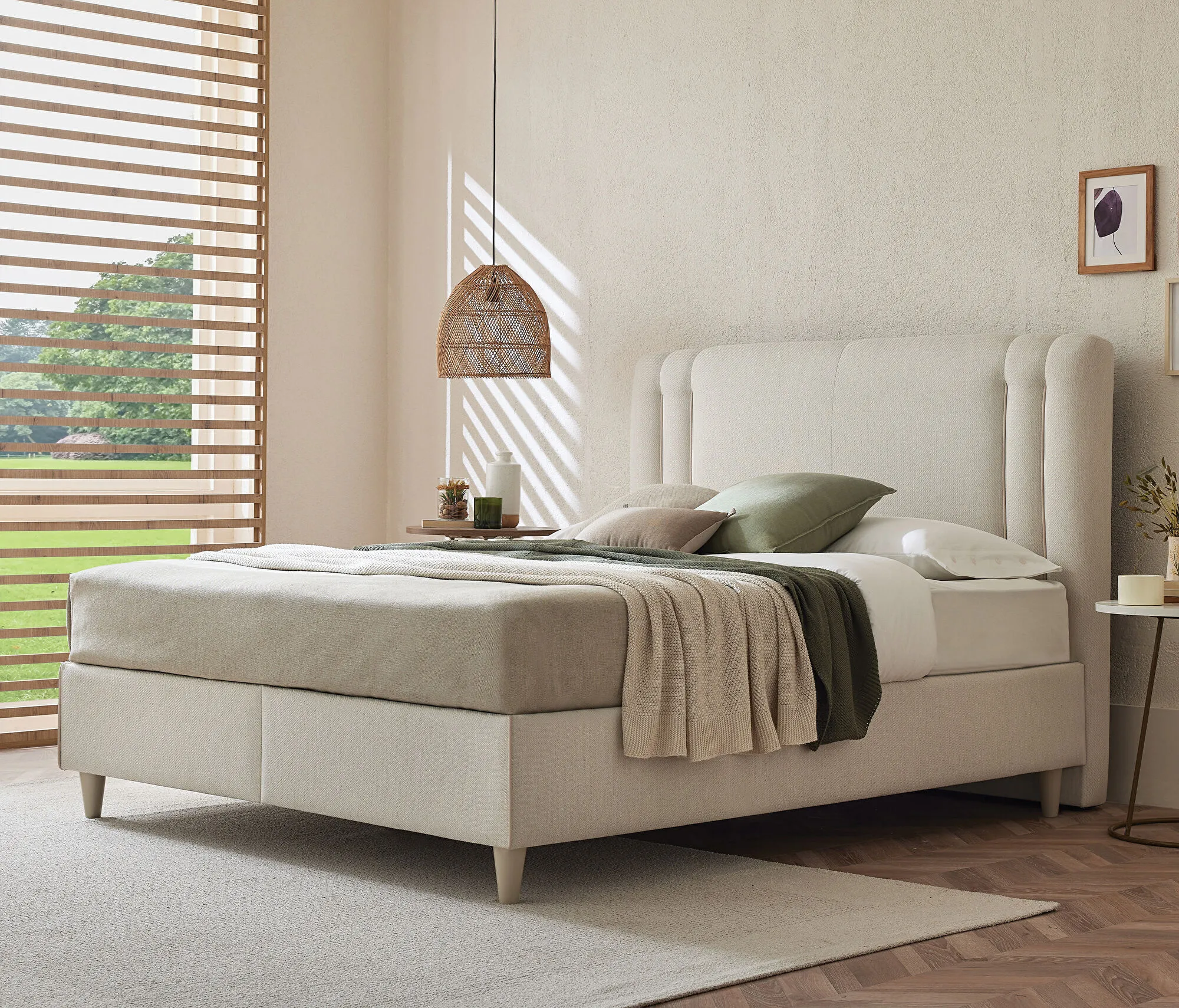 Swena Çift Kişilik Baza Başlık 2'li Set 160x200