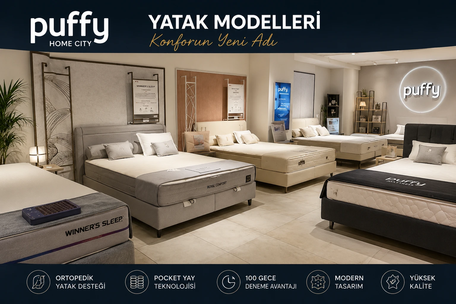 Puffy Homecity yatak modelleri